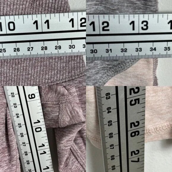 Alo Yoga Sheila Leggings Size XS Grey Pink Purple High Rise Athletic Pants Boho - Picture 5 of 6